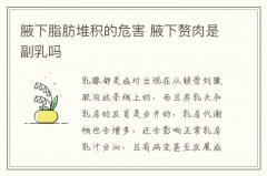 腋下脂肪堆积的危害 腋下赘肉是副乳吗