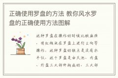 正确使用罗盘的方法 教你风水罗盘的正确使用方法图解