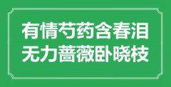 “有情芍药含春泪，无力蔷薇卧晓枝”是什么意思_出处是哪里